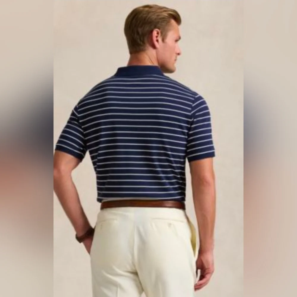 Polo Ralph Lauren Navy Striped Polo Shirt